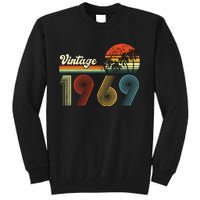 Vintage Birthday 1969 Retro Sunset Mom dad Gift 54th Birthday Tall Sweatshirt