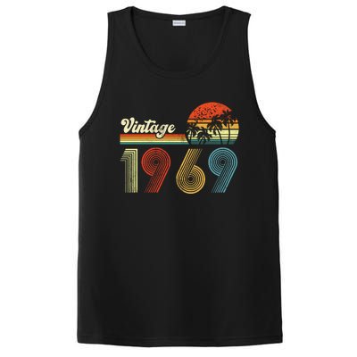 Vintage Birthday 1969 Retro Sunset Mom dad Gift 54th Birthday PosiCharge Competitor Tank