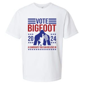 Vote Bigfoot 2024 A Candidate You Can Believe In Sueded Cloud Jersey T-Shirt