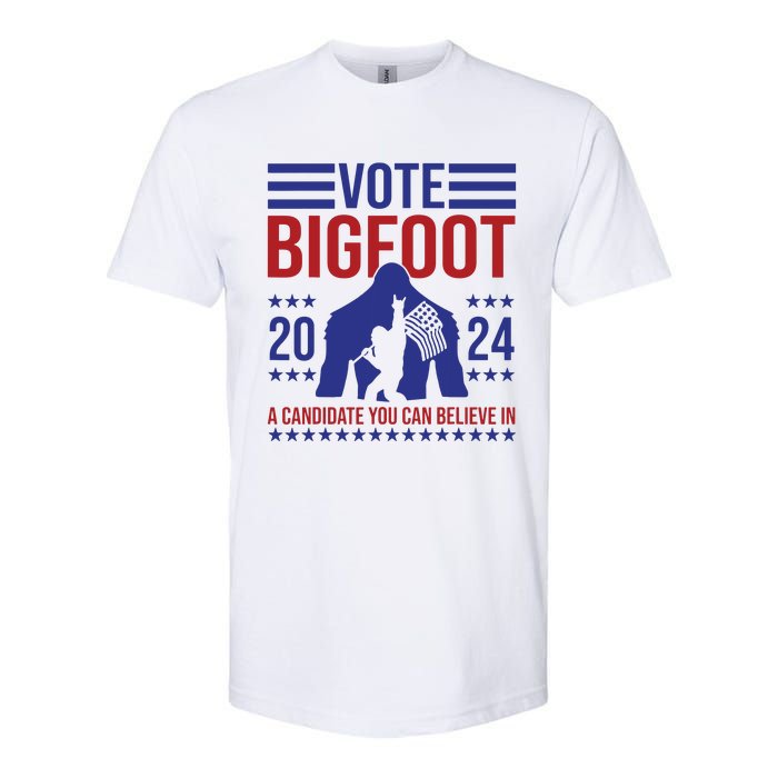 Vote Bigfoot 2024 A Candidate You Can Believe In Softstyle CVC T-Shirt