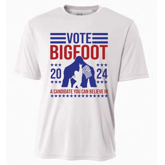 Vote Bigfoot 2024 A Candidate You Can Believe In Cooling Performance Crew T-Shirt