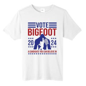 Vote Bigfoot 2024 A Candidate You Can Believe In Tall Fusion ChromaSoft Performance T-Shirt