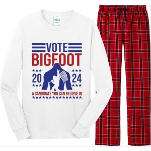 Vote Bigfoot 2024 A Candidate You Can Believe In Long Sleeve Pajama Set