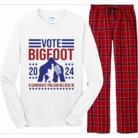 Vote Bigfoot 2024 A Candidate You Can Believe In Long Sleeve Pajama Set