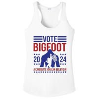 Vote Bigfoot 2024 A Candidate You Can Believe In Ladies PosiCharge Competitor Racerback Tank