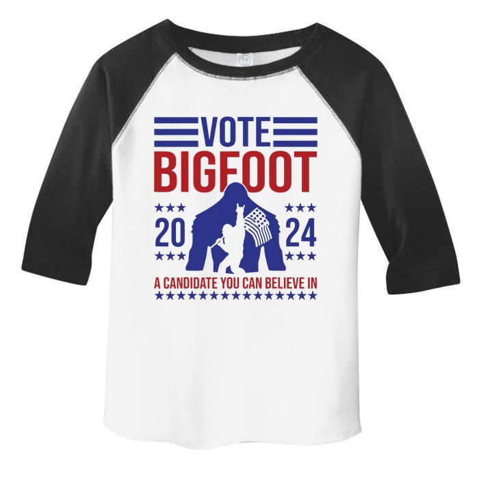 Vote Bigfoot 2024 A Candidate You Can Believe In Toddler Fine Jersey T-Shirt