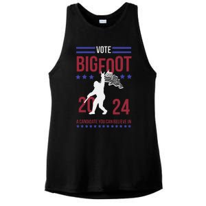 Vote Bigfoot 2024 A Candidate You Can Believe In Ladies PosiCharge Tri-Blend Wicking Tank