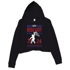 Vote Bigfoot 2024 A Candidate You Can Believe In Crop Fleece Hoodie