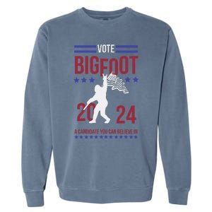 Vote Bigfoot 2024 A Candidate You Can Believe In Garment-Dyed Sweatshirt