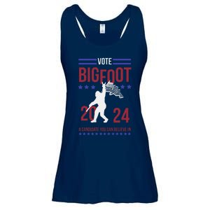 Vote Bigfoot 2024 A Candidate You Can Believe In Ladies Essential Flowy Tank