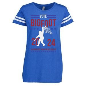 Vote Bigfoot 2024 A Candidate You Can Believe In Enza Ladies Jersey Football T-Shirt