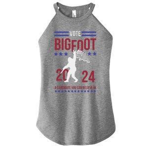 Vote Bigfoot 2024 A Candidate You Can Believe In Women's Perfect Tri Rocker Tank