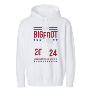 Vote Bigfoot 2024 A Candidate You Can Believe In Garment-Dyed Fleece Hoodie