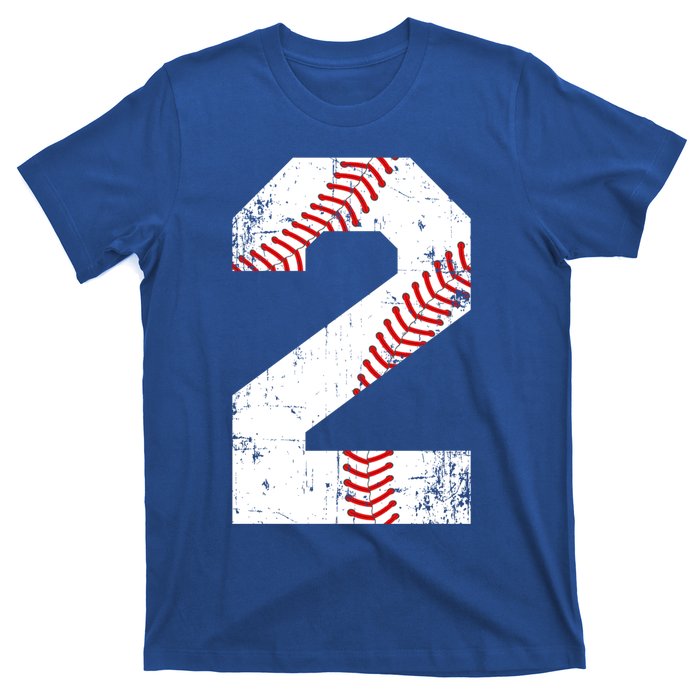 Vintage Baseball 2 Jersey Number Gift T-Shirt