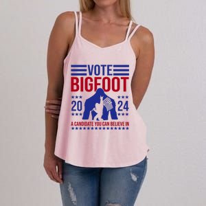 Vote Bigfoot 2024 A Candidate You Can Believe In Women's Strappy Tank