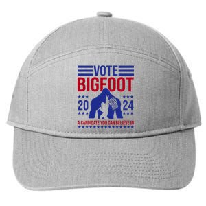 Vote Bigfoot 2024 A Candidate You Can Believe In 7-Panel Snapback Hat