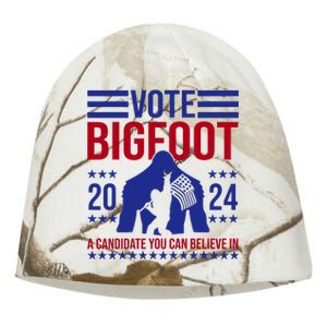 Vote Bigfoot 2024 A Candidate You Can Believe In Kati - Camo Knit Beanie