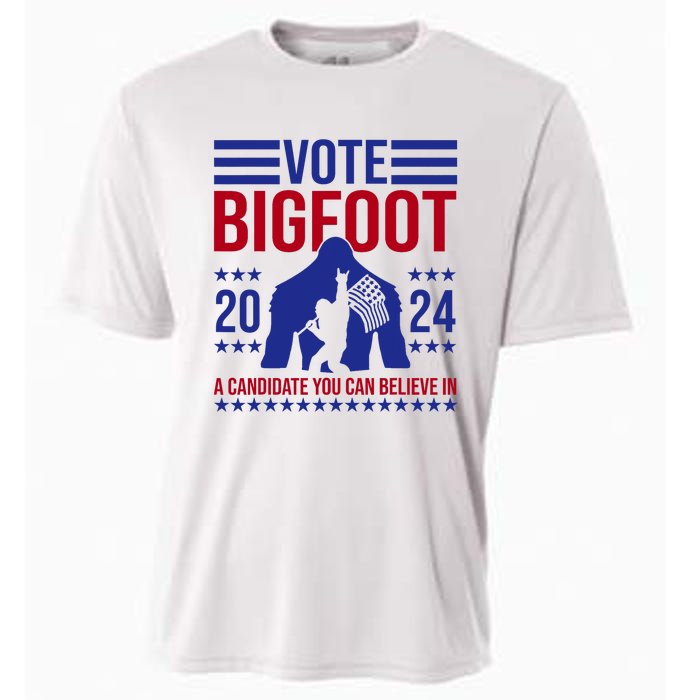 Vote Bigfoot 2024 A Candidate You Can Believe In Cooling Performance Crew T-Shirt