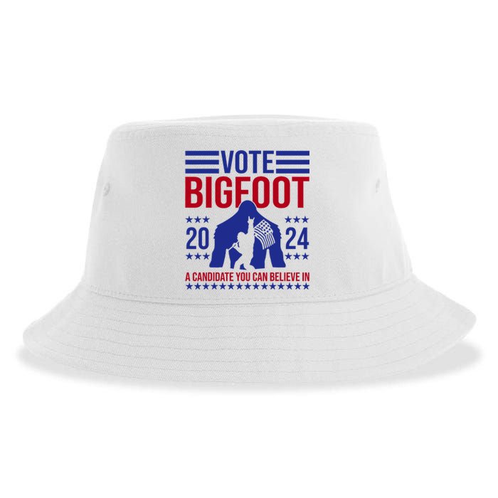 Vote Bigfoot 2024 A Candidate You Can Believe In Sustainable Bucket Hat