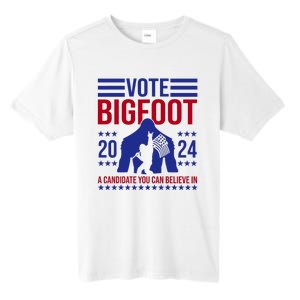 Vote Bigfoot 2024 A Candidate You Can Believe In Tall Fusion ChromaSoft Performance T-Shirt