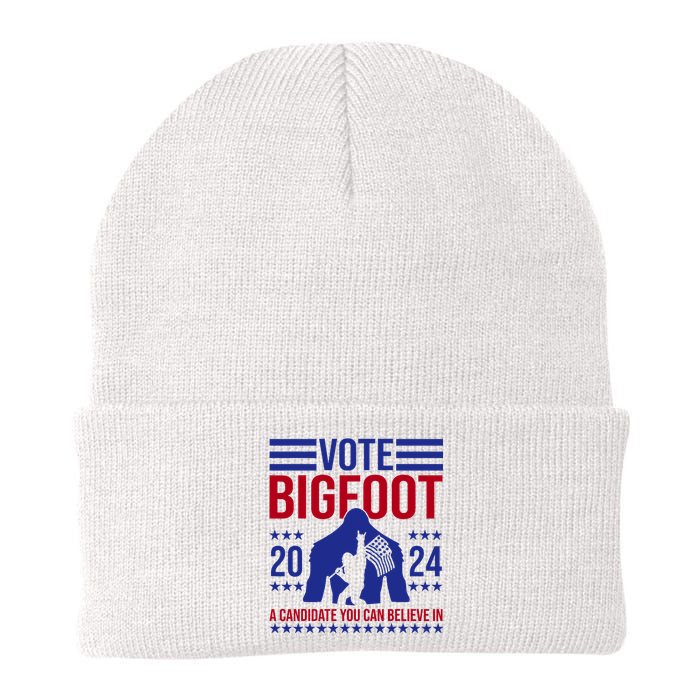 Vote Bigfoot 2024 A Candidate You Can Believe In Knit Cap Winter Beanie