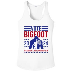 Vote Bigfoot 2024 A Candidate You Can Believe In Ladies PosiCharge Competitor Racerback Tank