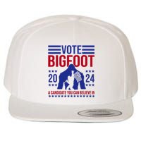 Vote Bigfoot 2024 A Candidate You Can Believe In Wool Snapback Cap