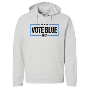 Vote Blue 2024 Presidential Election 2024 Democrat Performance Fleece Hoodie