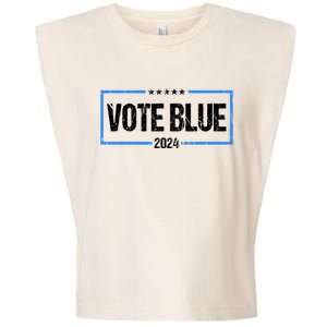 Vote Blue 2024 Presidential Election 2024 Democrat Garment-Dyed Women's Muscle Tee