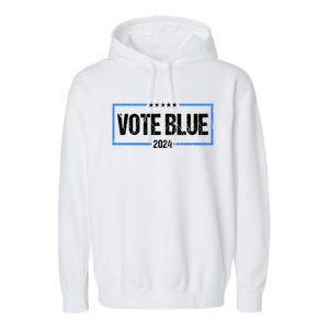 Vote Blue 2024 Presidential Election 2024 Democrat Garment-Dyed Fleece Hoodie