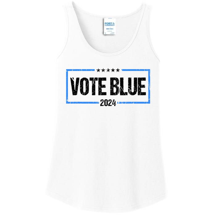 Vote Blue 2024 Presidential Election 2024 Democrat Ladies Essential Tank