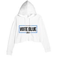 Vote Blue 2024 Presidential Election 2024 Democrat Crop Fleece Hoodie