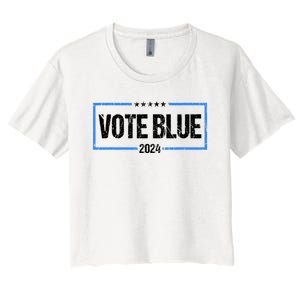 Vote Blue 2024 Presidential Election 2024 Democrat Women's Crop Top Tee