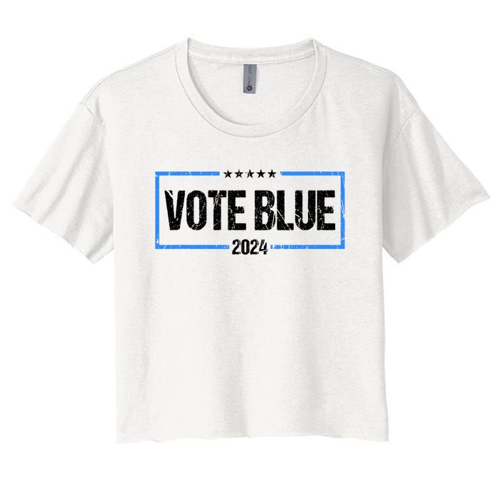 Vote Blue 2024 Presidential Election 2024 Democrat Women's Crop Top Tee