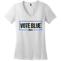 Vote Blue 2024 Presidential Election 2024 Democrat Women's V-Neck T-Shirt