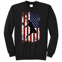 Vintage Basketball 4th of July USA American Flag Sweatshirt