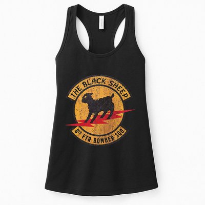 Vintage Black 8th Ftr Bomber Squadron Womens Tank Top