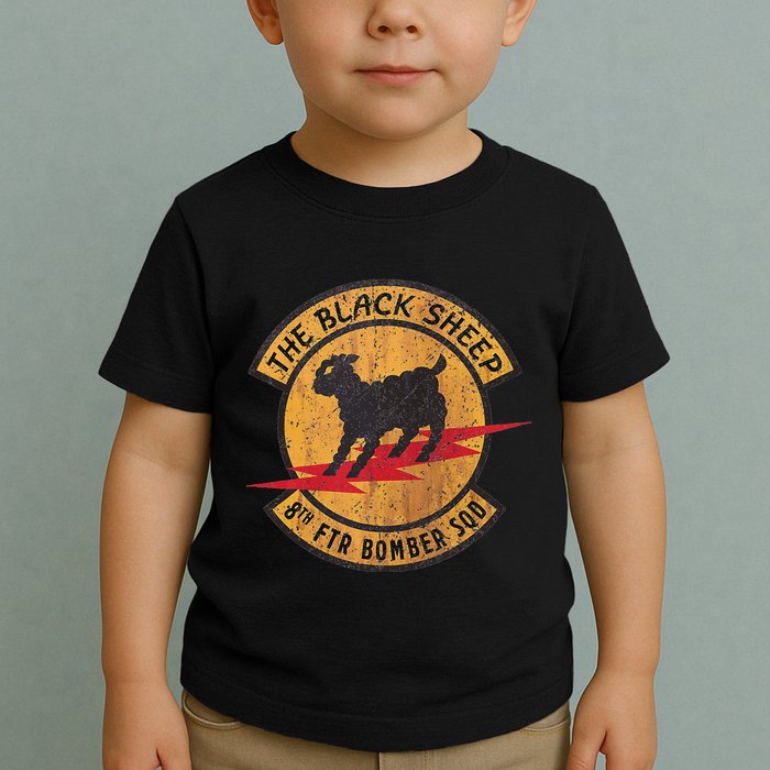Vintage Black 8th Ftr Bomber Squadron Toddler T-Shirt
