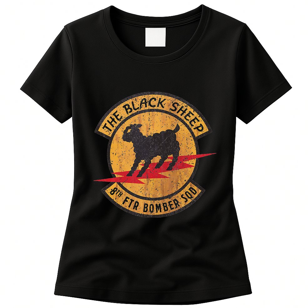 Vintage Black 8th Ftr Bomber Squadron Womens T-Shirt