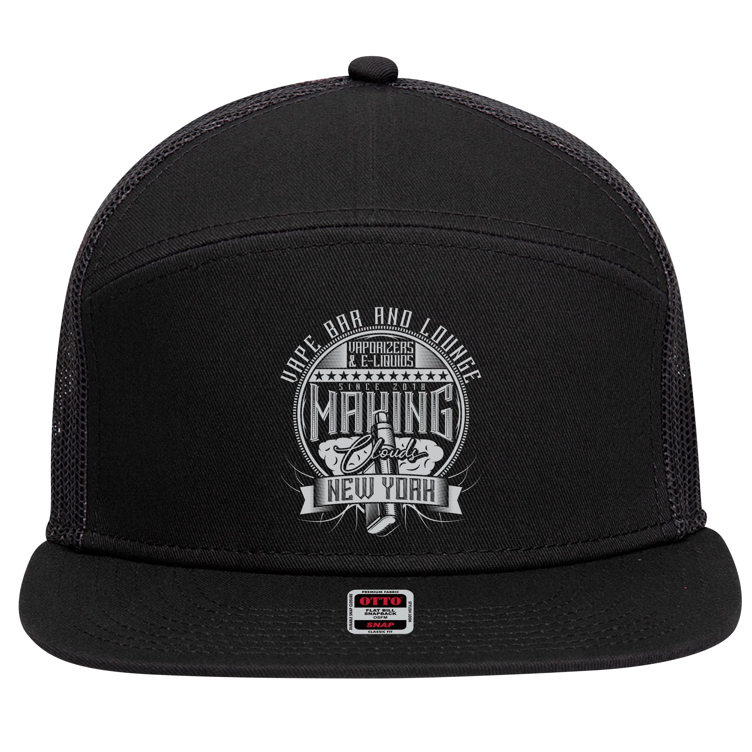 Vape Bar And Lounge 7 Panel Mesh Trucker Snapback Hat