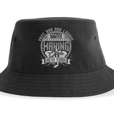 Vape Bar And Lounge Sustainable Bucket Hat