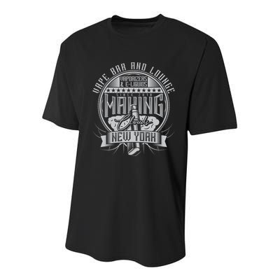 Vape Bar And Lounge Youth Performance Sprint T-Shirt