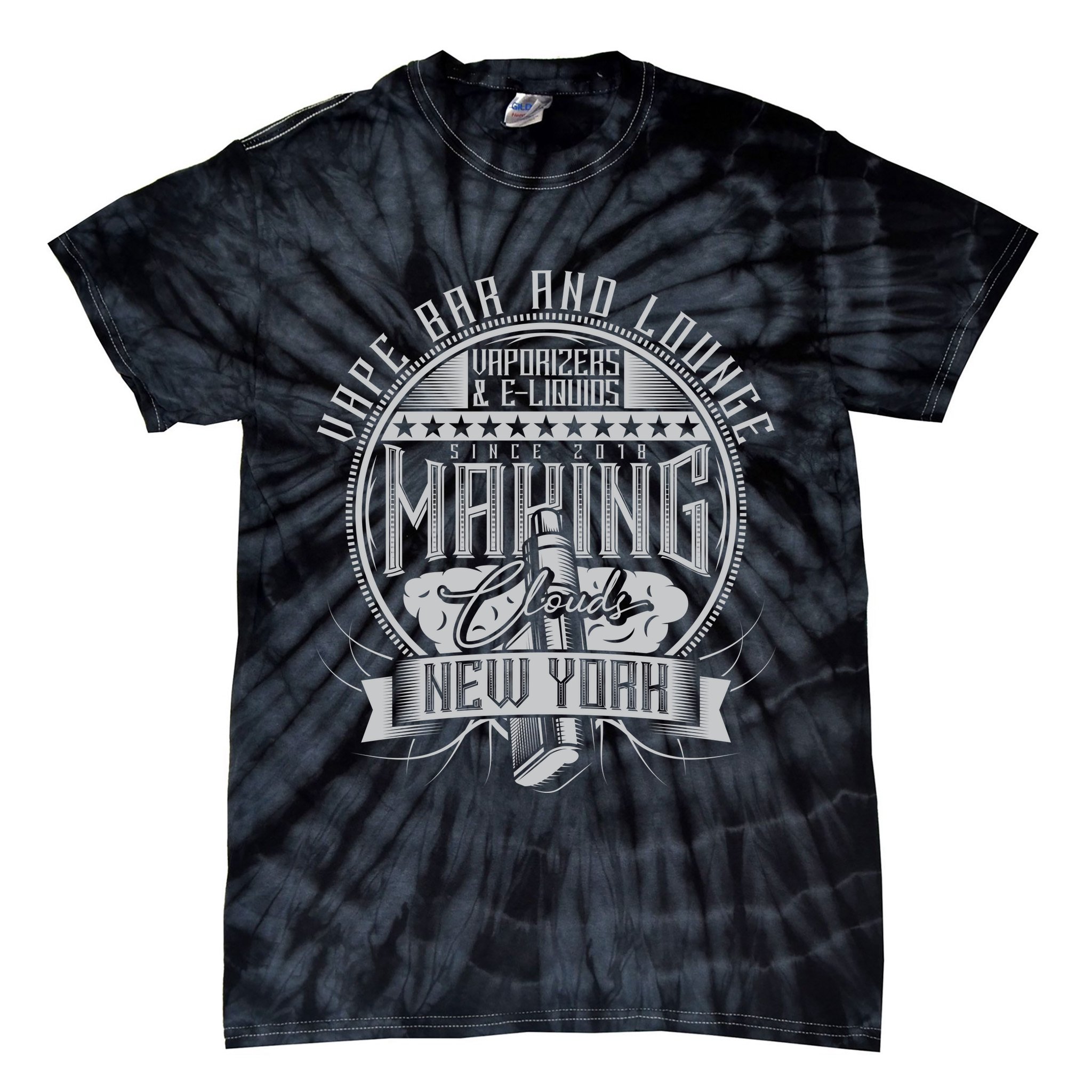 Vape Bar And Lounge Tie-Dye T-Shirt
