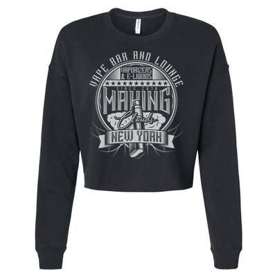 Vape Bar And Lounge Cropped Pullover Crew