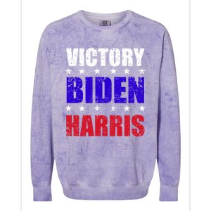 Victory Biden And Harris 46 President Of United States Meaningful Gift Colorblast Crewneck Sweatshirt