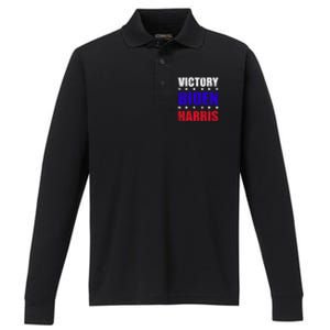 Victory Biden And Harris 46 President Of United States Meaningful Gift Performance Long Sleeve Polo