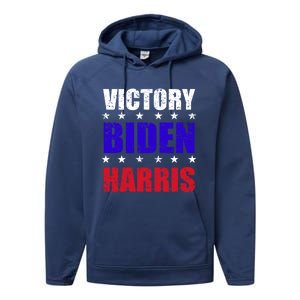 Victory Biden And Harris 46 President Of United States Meaningful Gift Performance Fleece Hoodie