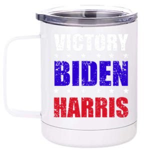 Victory Biden And Harris 46 President Of United States Meaningful Gift 12 oz Stainless Steel Tumbler Cup