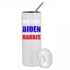 Victory Biden And Harris 46 President Of United States Meaningful Gift Stainless Steel Tumbler