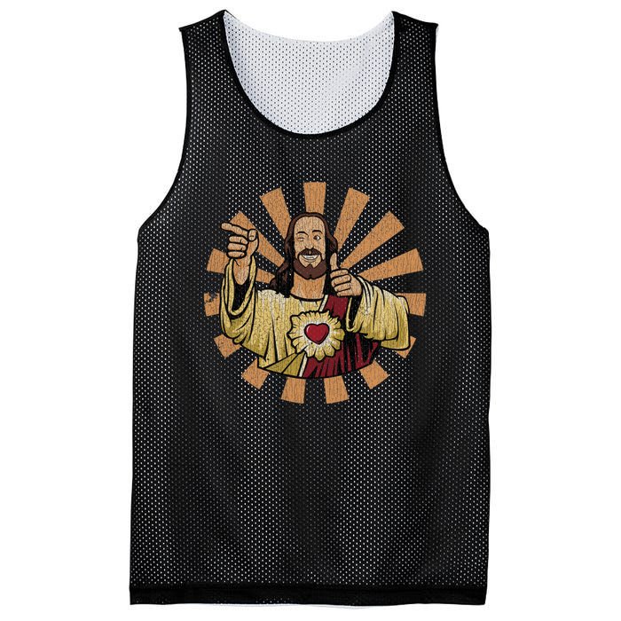 Vintage Buddy A Christ Christmas Jesus Mesh Reversible Basketball Jersey Tank